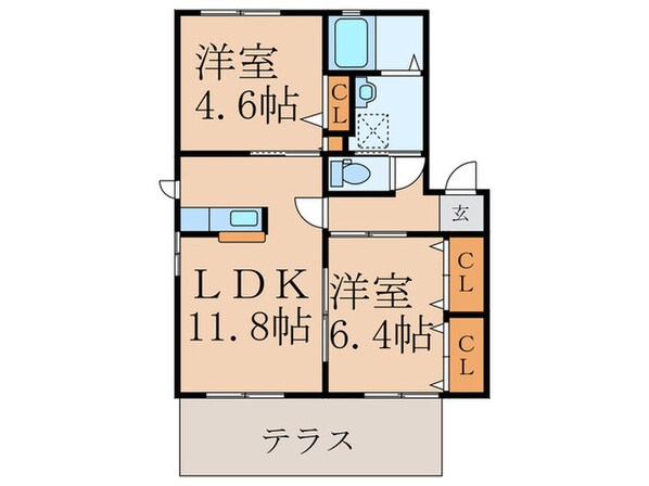 ブル－ハイム・彩Ａの物件間取画像